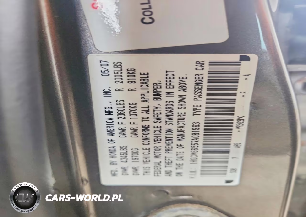 2007 Honda Accord Ex VIN:1HGCM66557A081963 - 12