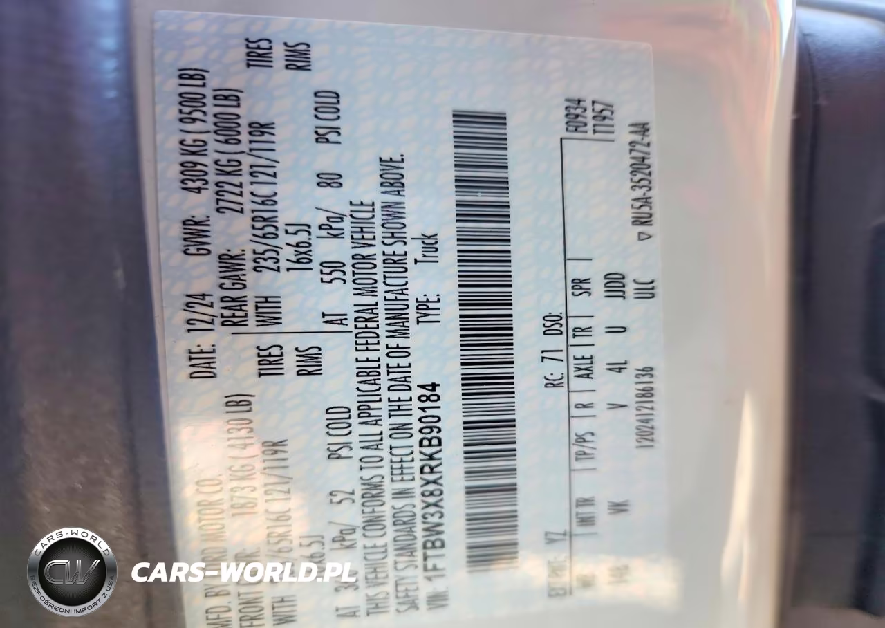 2024 Ford Transit T-350 VIN:1FTBW3X8XRKB90184 - 13