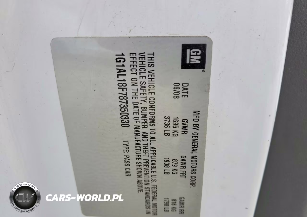 2008 Chevrolet Cobalt Lt VIN:1G1AL18F787350330 - 12