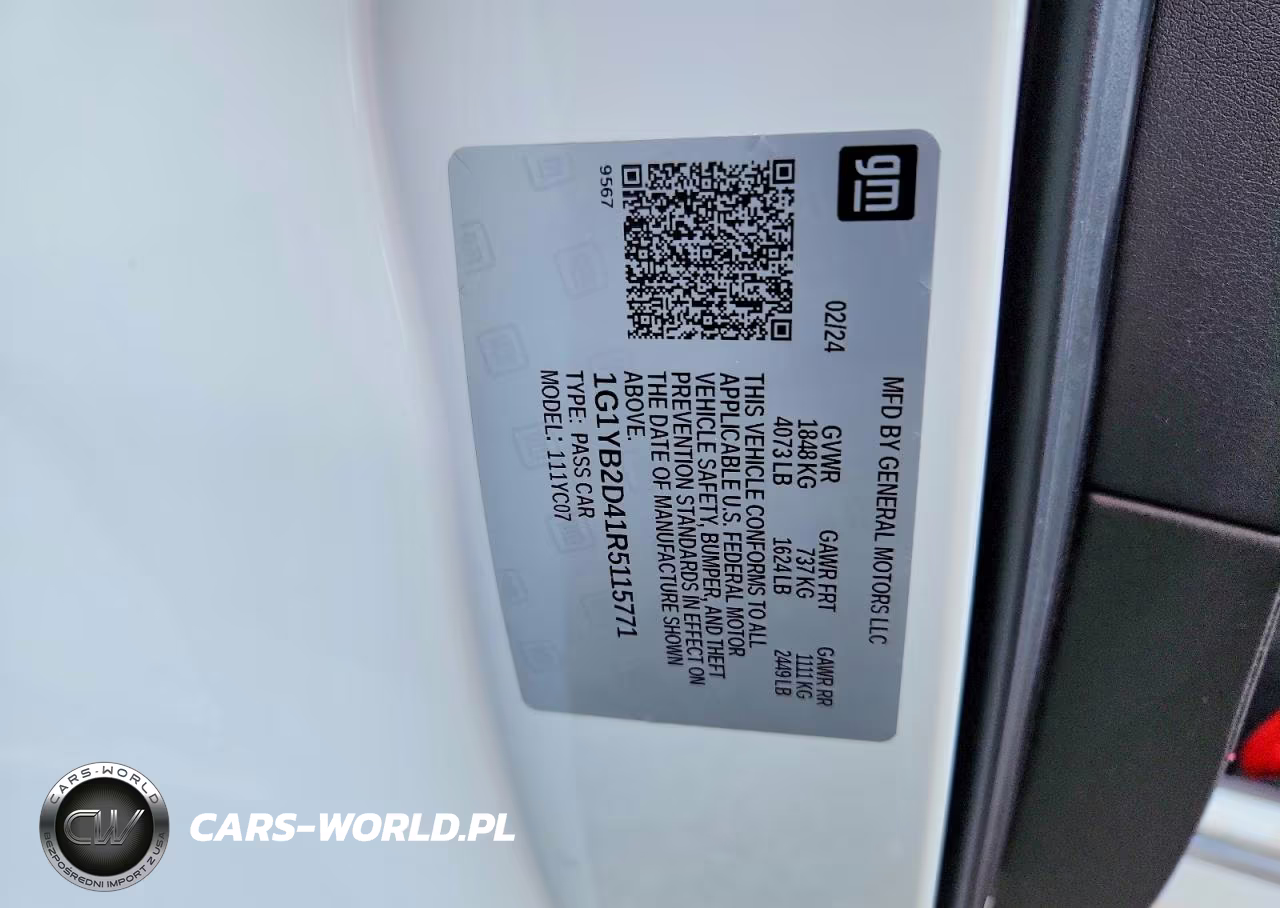 2024 Chevrolet Corvette Stingray 2Lt VIN:1G1YB2D41R5115771 - 13