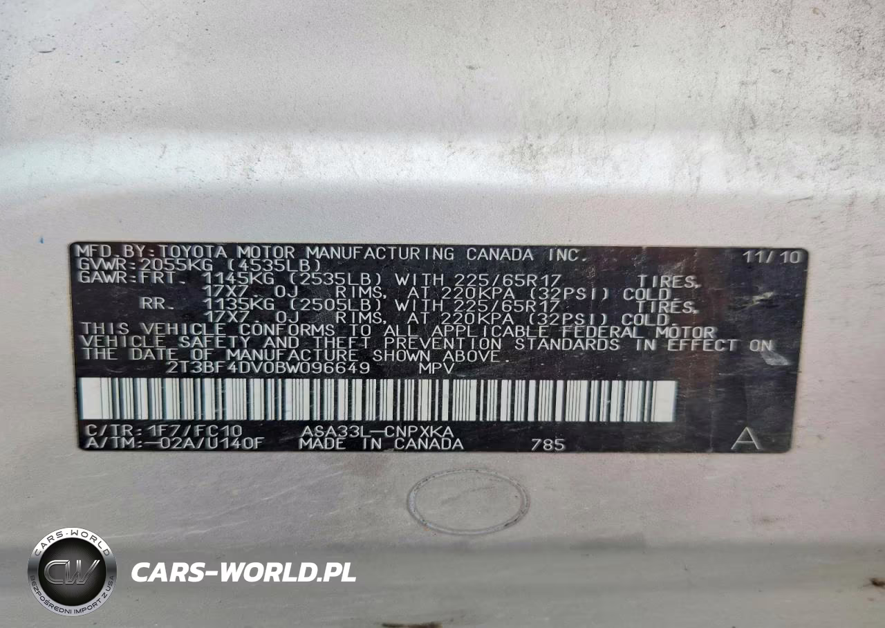 2011 Toyota Rav4 VIN:2T3BF4DV0BW096649 - 12
