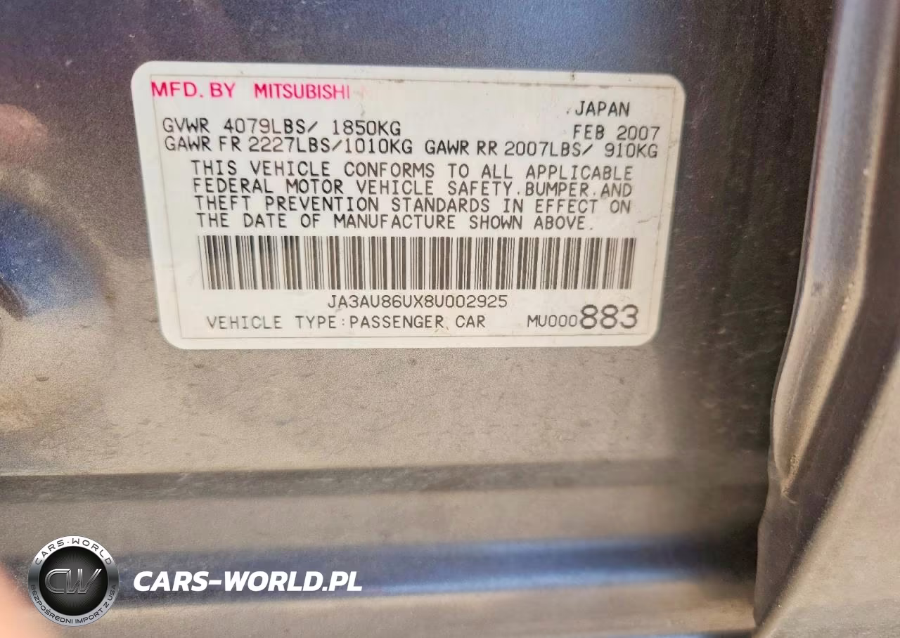 2008 Mitsubishi Lancer Gts VIN:JA3AU86UX8U002925 - 12