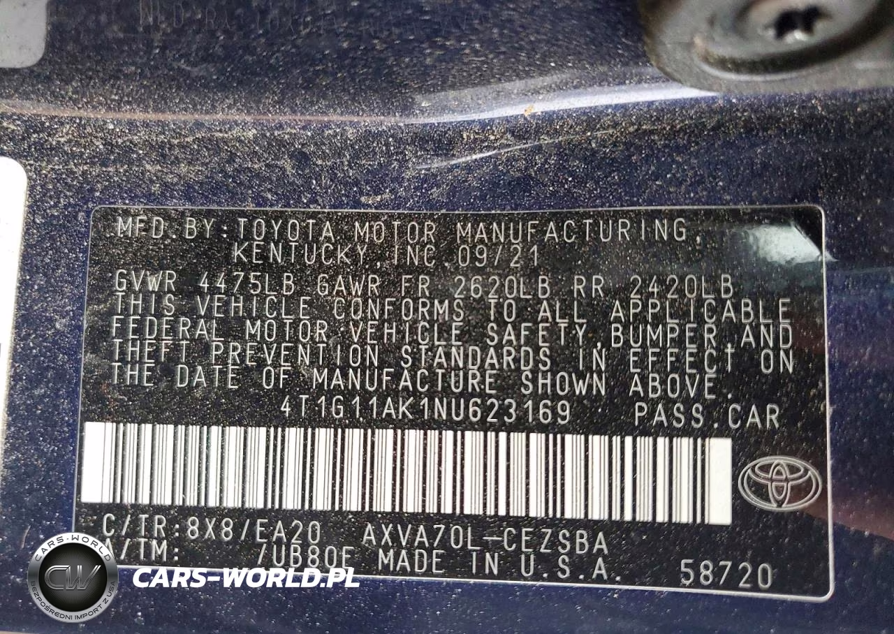 2022 Toyota Camry Se VIN:4T1G11AK1NU623169 - 12