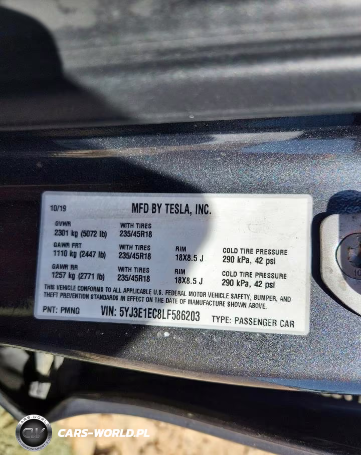 2020 Tesla Model 3 VIN:5YJ3E1EC8LF586203 - 12