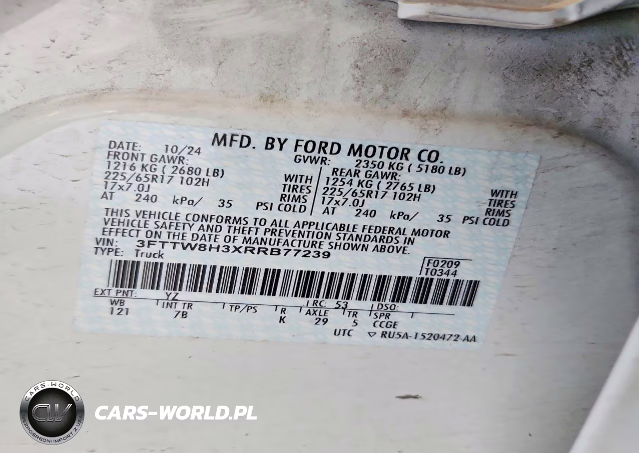2024 Ford Maverick Xlt VIN:3FTTW8H3XRRB77239 - 12