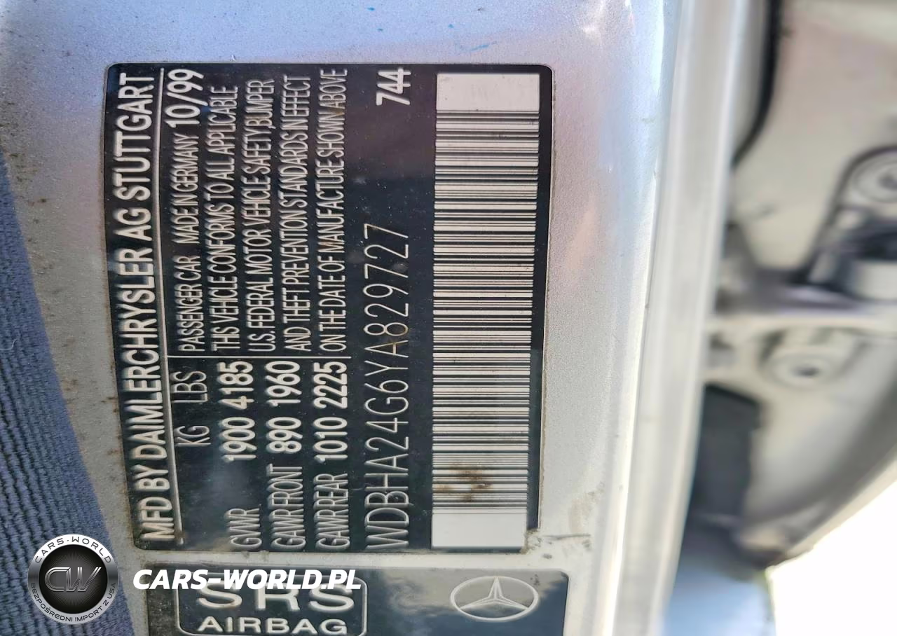 2000 Mercedes-Benz C 230 VIN:WDBHA24G6YA829727 - 12