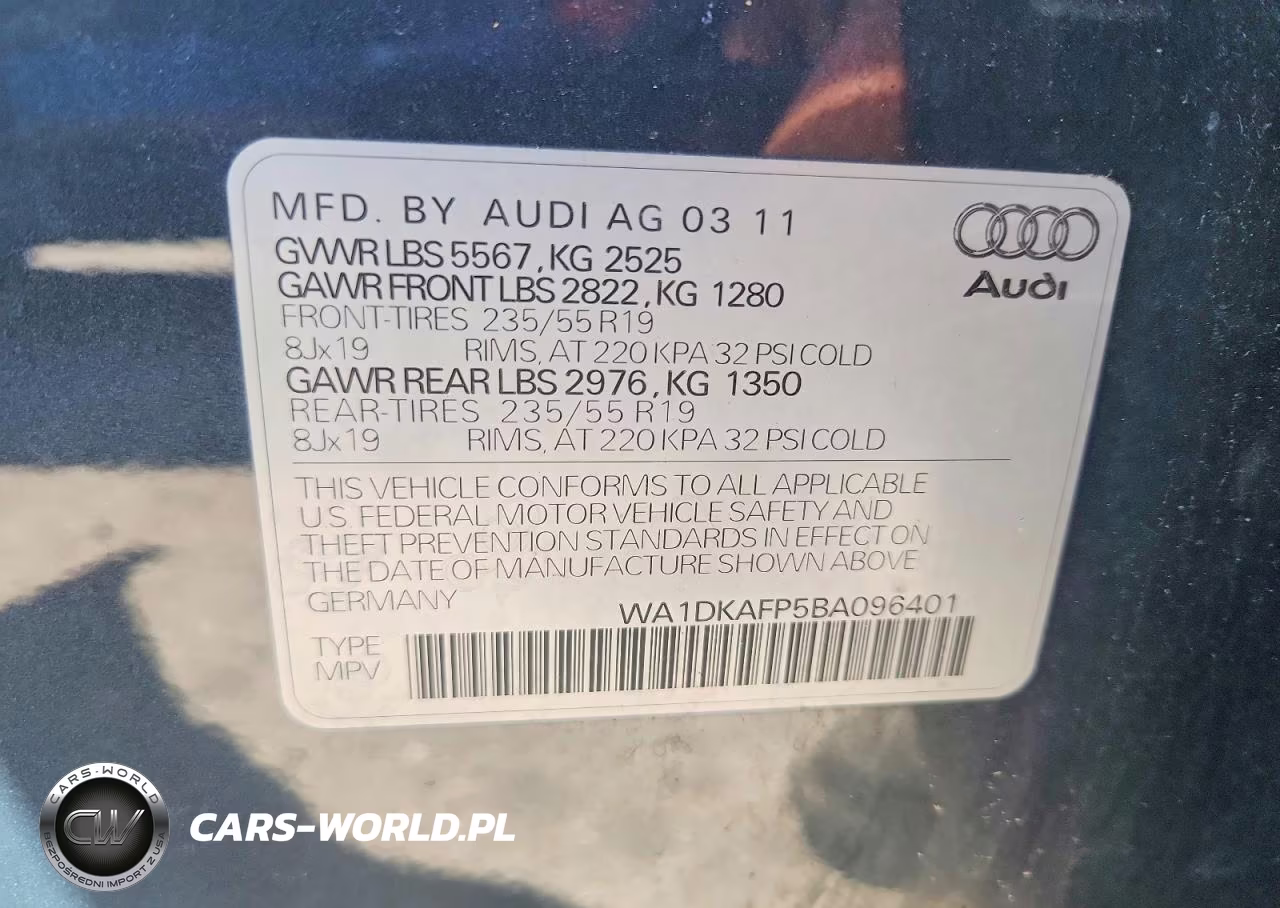 2011 Audi Q5 Premium Plus VIN:WA1DKAFP5BA096401 - 13