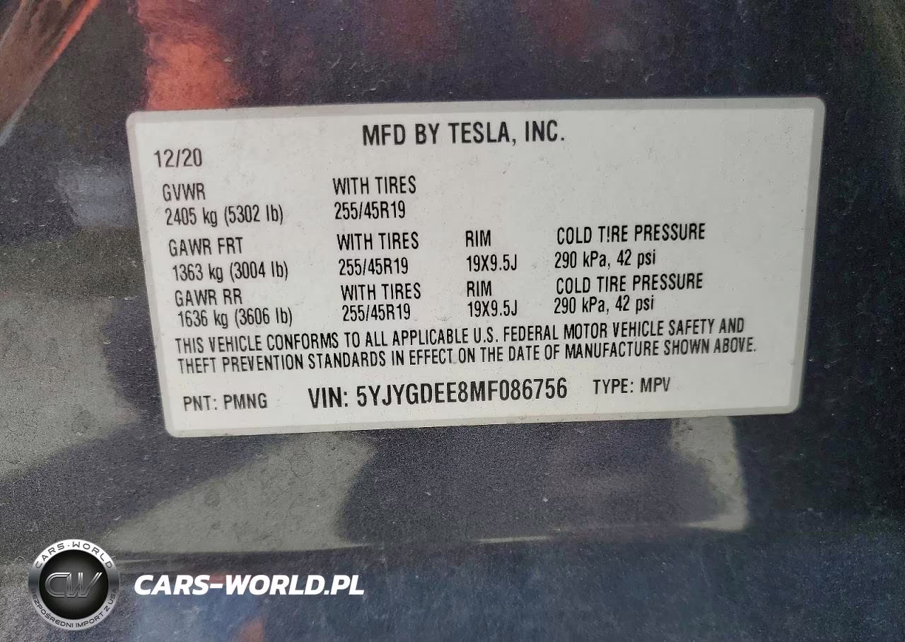 2021 Tesla Model Y VIN:5YJYGDEE8MF086756 - 12