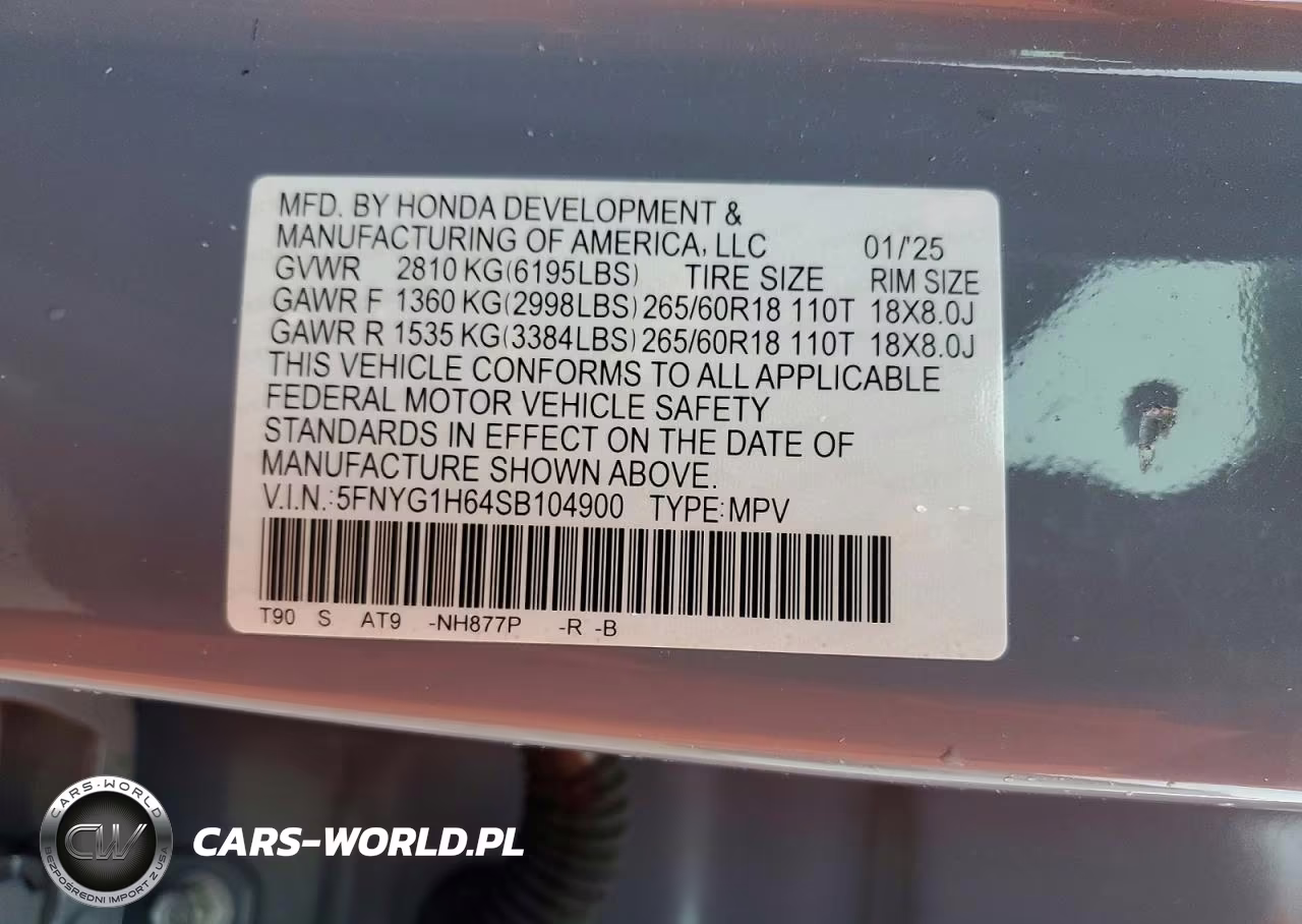 2025 Honda Pilot Trailsport VIN:5FNYG1H64SB104900 - 13