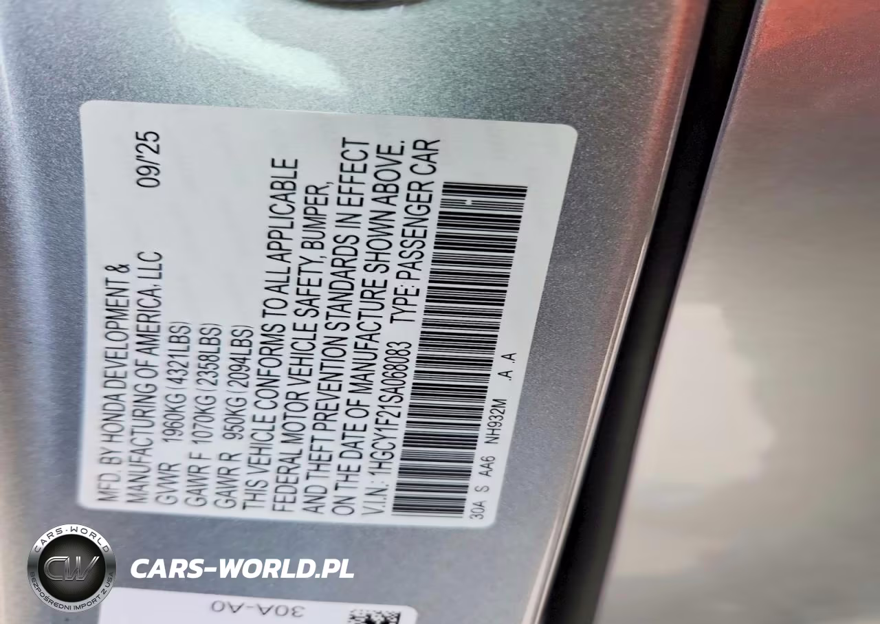 2025 Honda Accord Lx VIN:1HGCY1F21SA068083 - 12