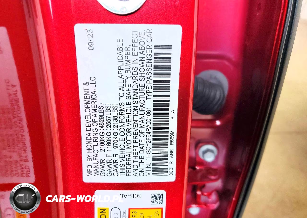 2024 Honda Accord VIN:1HGCY2F64RA001061 - 12