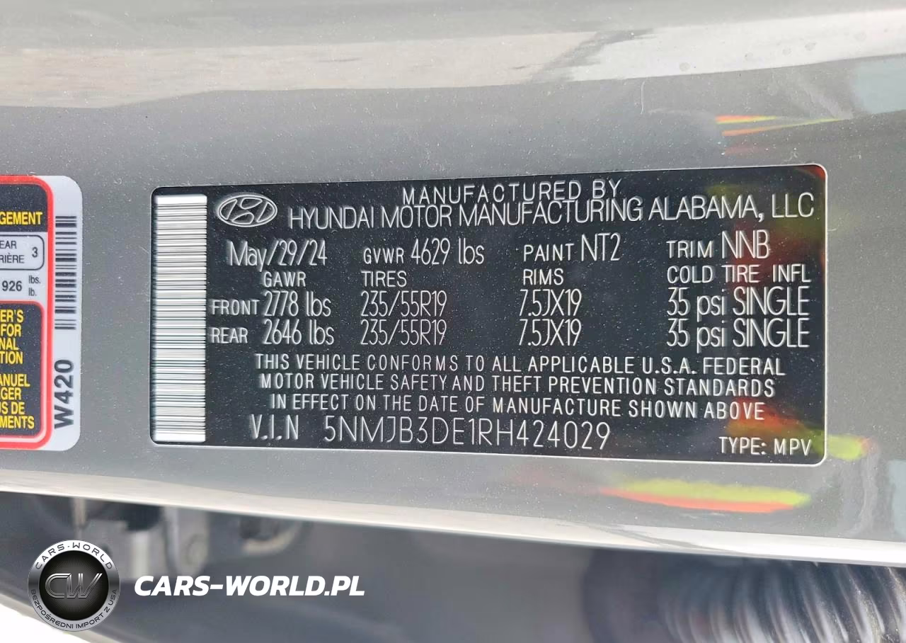 2024 Hyundai Tucson Sel VIN:5NMJB3DE1RH424029 - 14