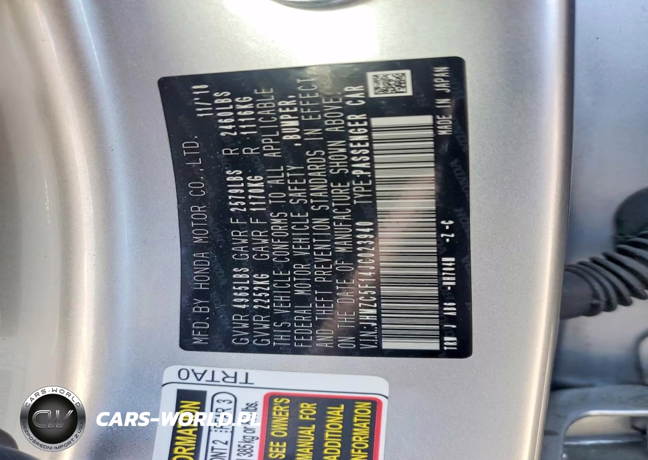 2018 Honda Clarity VIN:JHMZC5F14JC023940 - 12