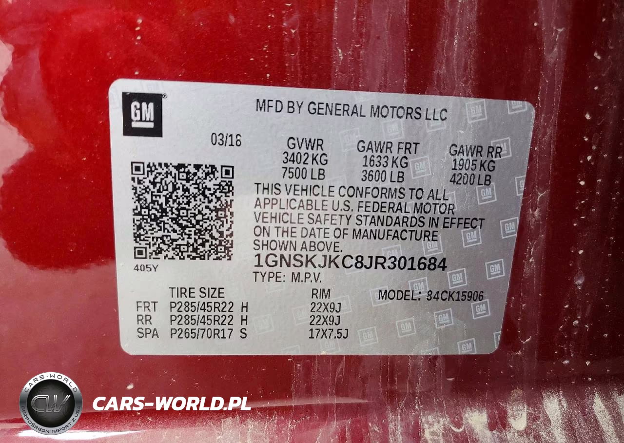 2018 Chevrolet Suburban K1500 Premier VIN:1GNSKJKC8JR301684 - 13