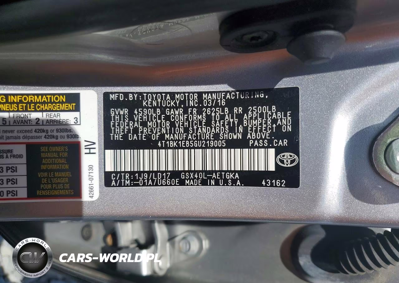 2016 Toyota Avalon Xle VIN:4T1BK1EB5GU219005 - 13