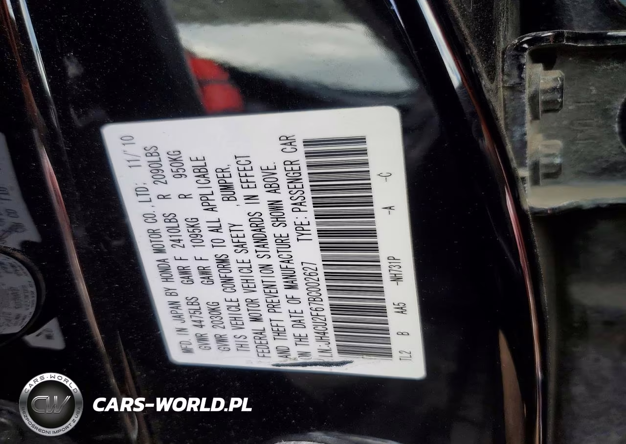 2011 Acura Tsx VIN:JH4CU2F67BC002627 - 12