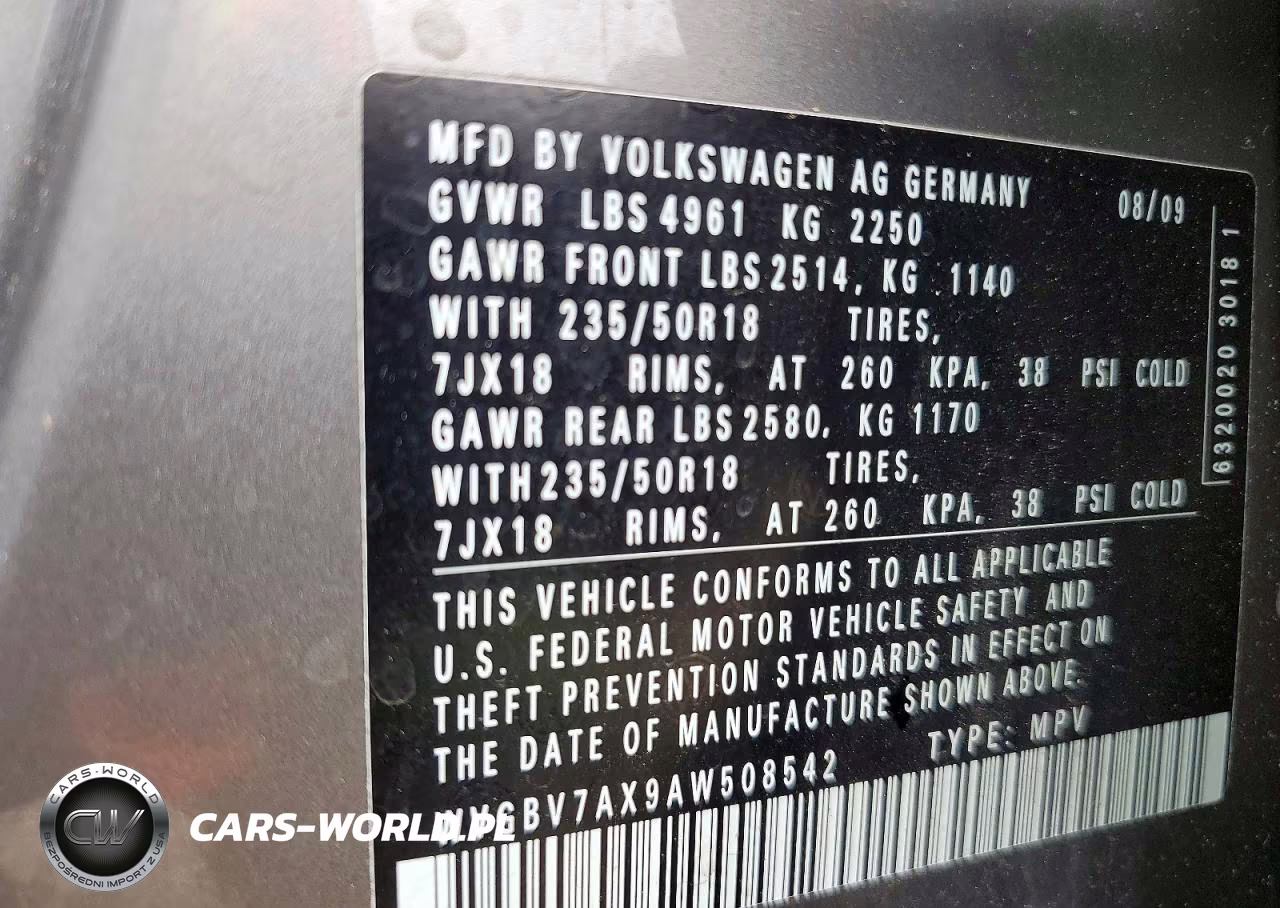 2010 Volkswagen Tiguan Se VIN:WVGBV7AX9AW508542 - 13