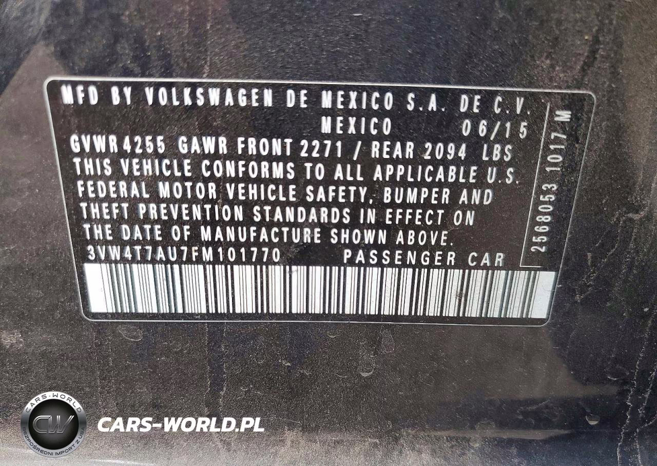 2015 Volkswagen Gti VIN:3VW4T7AU7FM101770 - 13