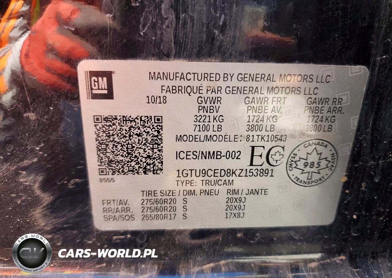 2019 GMC Sierra VIN:1GTU9CED8KZ153891 - 12