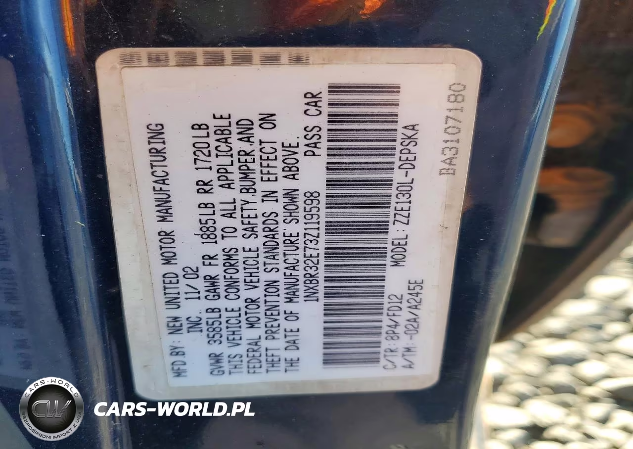 2003 Toyota Corolla S VIN:1NXBR32E73Z119598 - 12
