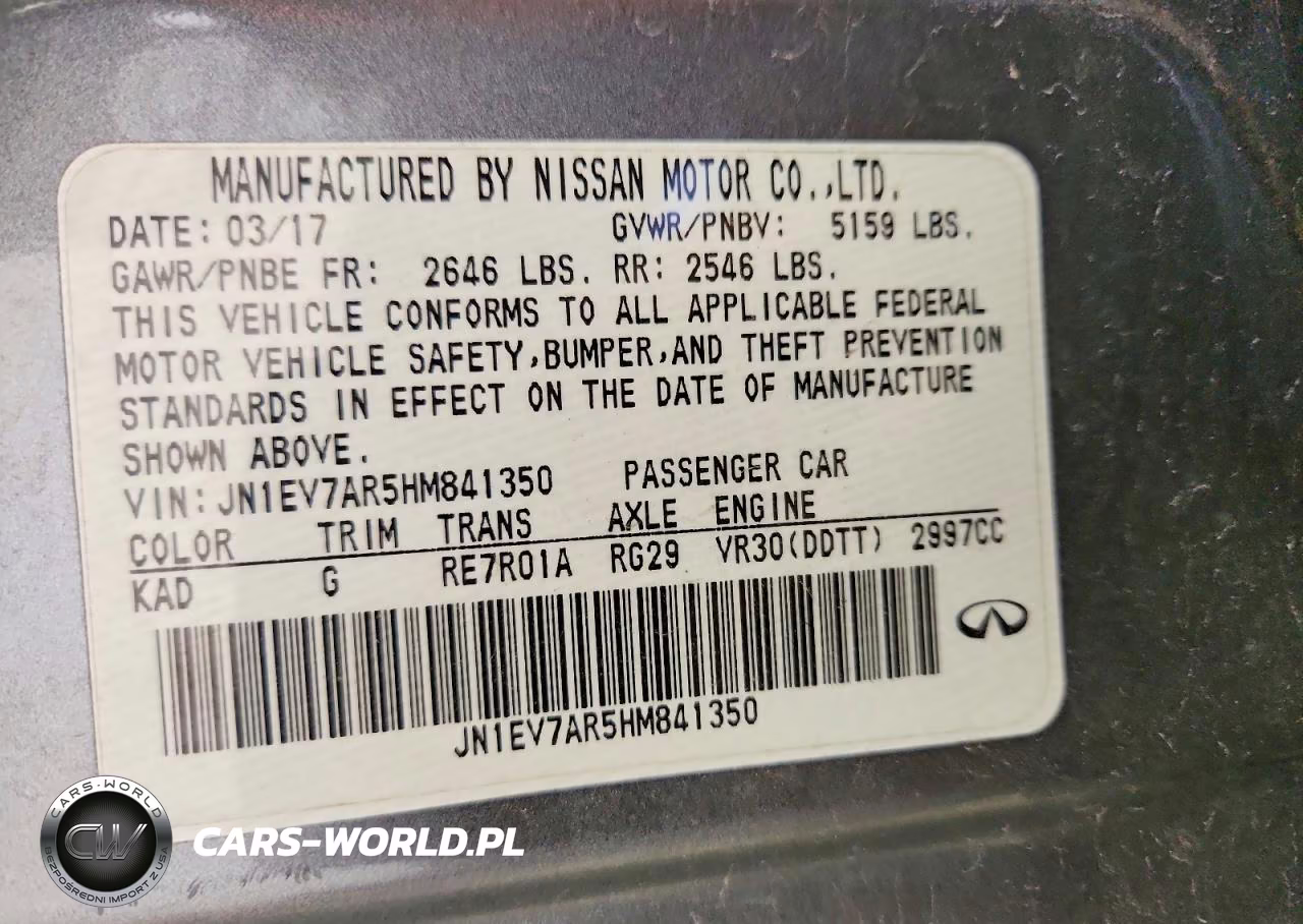 2017 Infiniti Q50 3.0T Signature Edition VIN:JN1EV7AR5HM841350 - 12