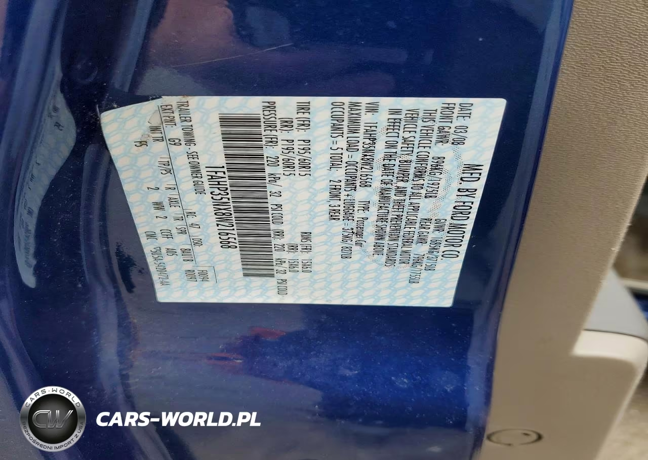 2008 Ford Focus Se VIN:1FAHP35NX8W216568 - 12