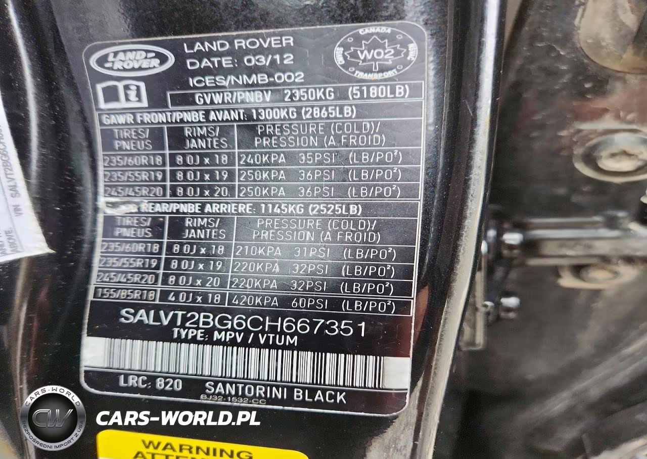 2012 Land Rover Range Rover Evoque Dynamic Premium VIN:SALVT2BG6CH667351 - 13