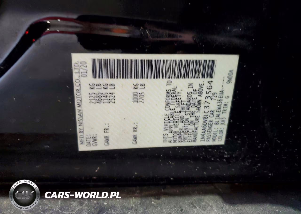 2020 Nissan Maxima Sl VIN:1N4AA6DV8LC373564 - 12
