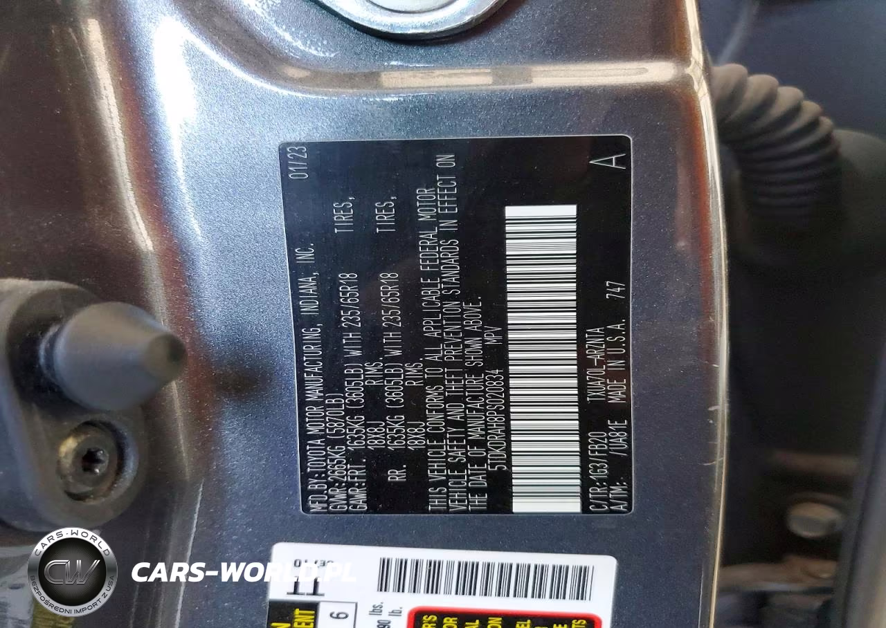 2023 Toyota Highlander Le VIN:5TDKDRAH8PS020834 - 14