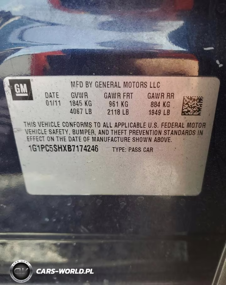 2011 Chevrolet Cruze Ls VIN:1G1PC5SHXB7174246 - 12
