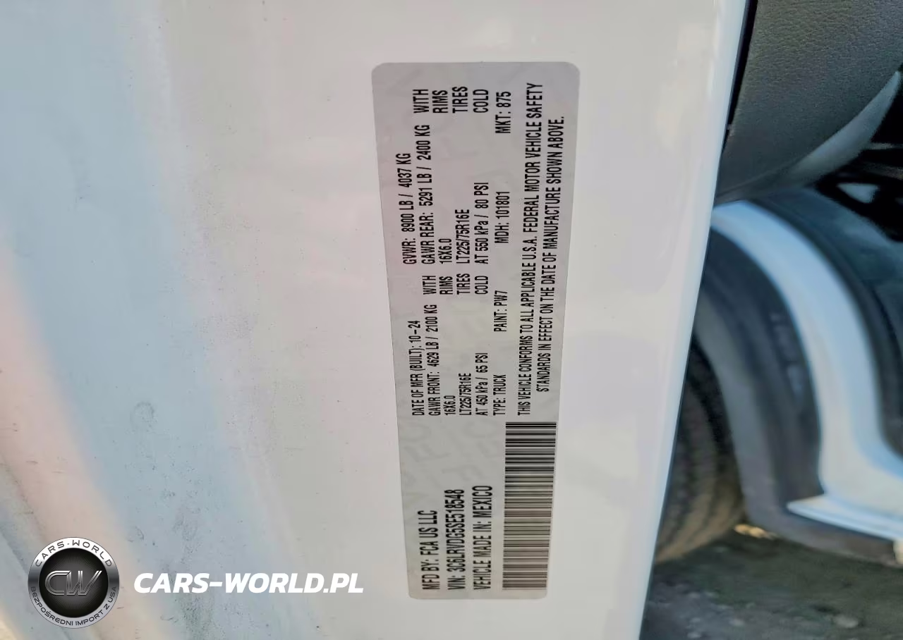 2025 Ram Promaster 2500 2500 High VIN:3C6LRVDG5SE518548 - 12