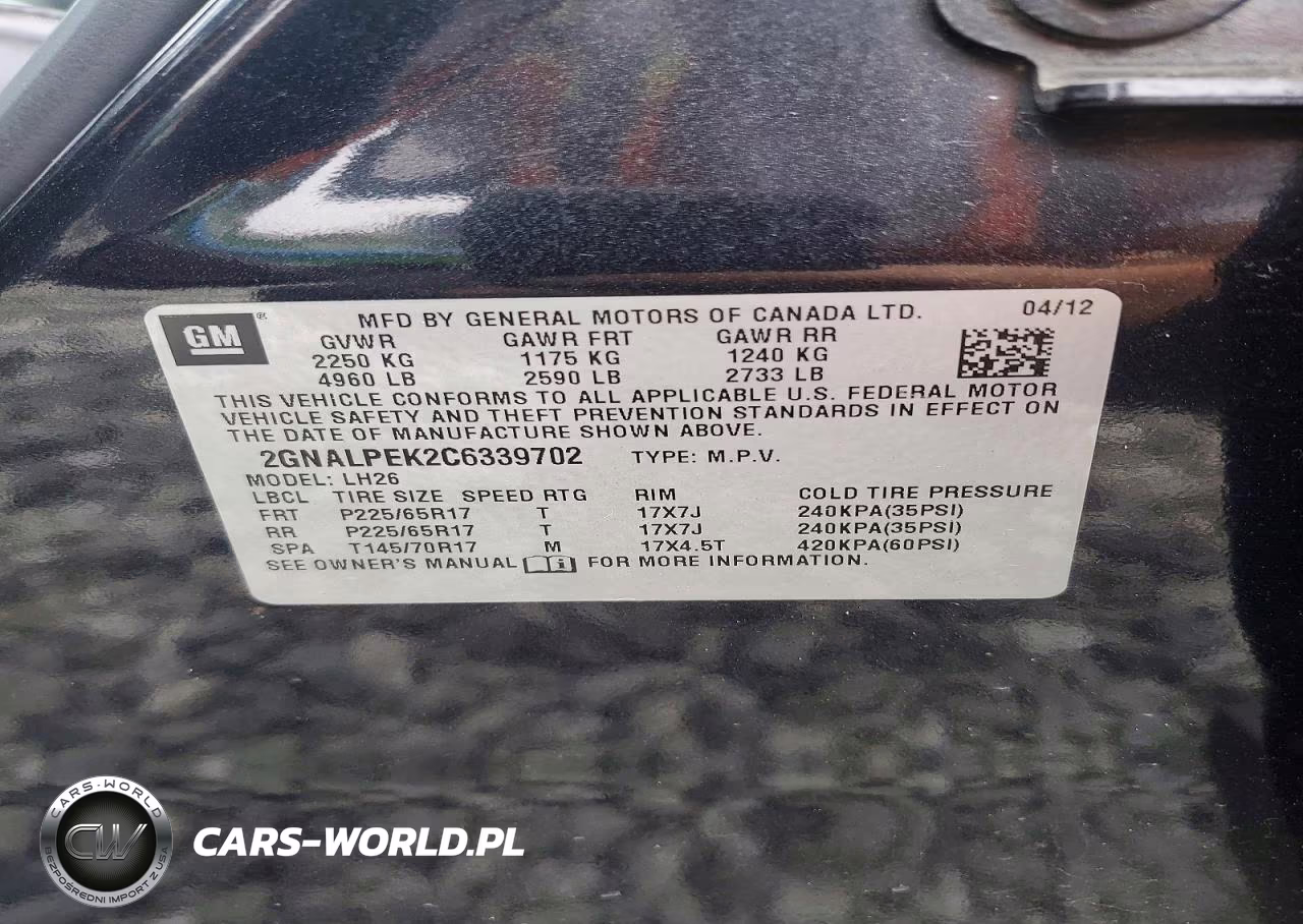 2012 Chevrolet Equinox Lt VIN:2GNALPEK2C6339702 - 13