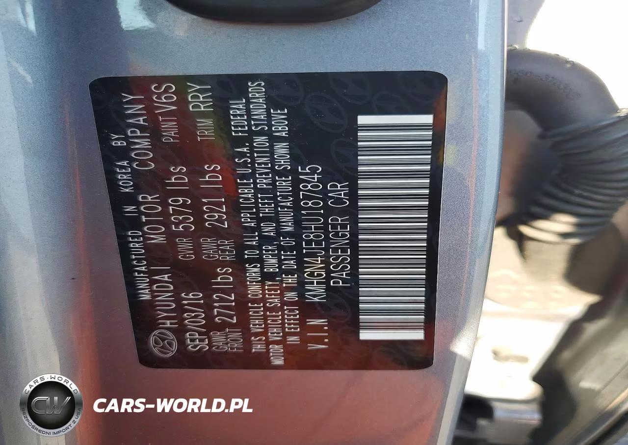 2017 Genesis G80 3.8 VIN:KMHGN4JE8HU187845 - 12