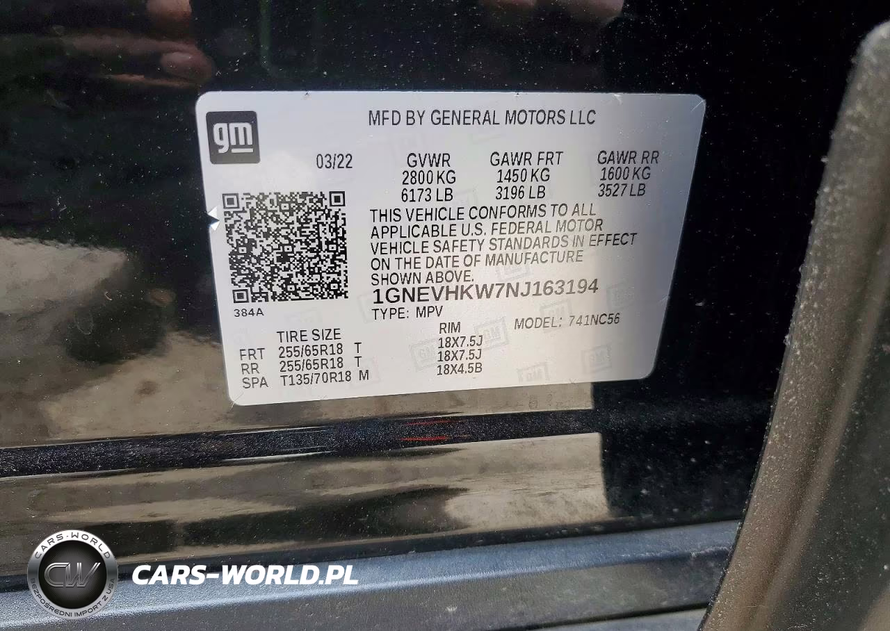 2022 Chevrolet Traverse Lt VIN:1GNEVHKW7NJ163194 - 13