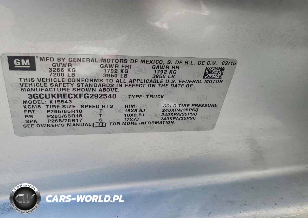 2015 Chevrolet Silverado K1500 Lt VIN:3GCUKRECXFG292540 - 12