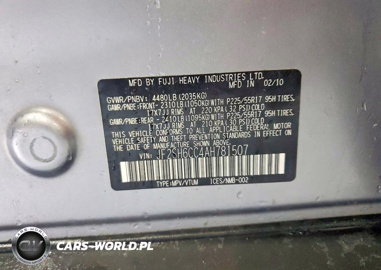 2010 Subaru Forester 2.5X Premium VIN:JF2SH6CC4AH781507 - 13