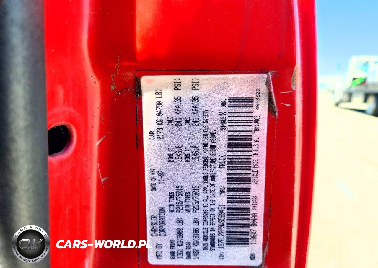 1998 Dodge Dakota VIN:1B7FL22P9WS569451 - 12