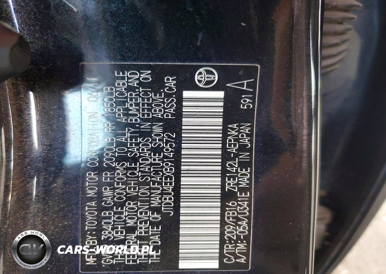 2011 Toyota Corolla Le VIN:JTDBU4EEXB9149572 - 12