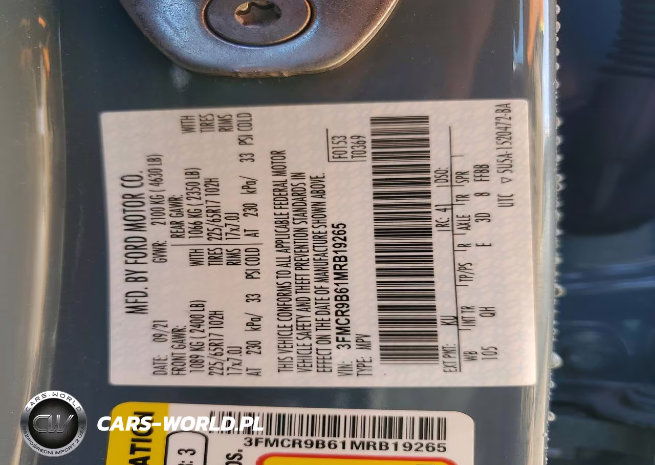 2021 Ford Bronco Sport Big Bend VIN:3FMCR9B61MRB19265 - 12