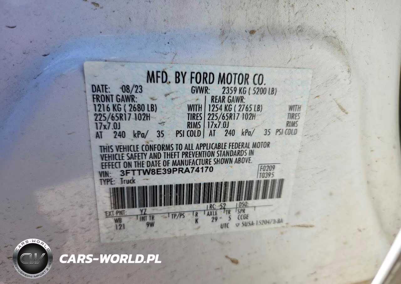 2023 FORD MAVERICK XL VIN:3FTTW8E39PRA74170 - 12