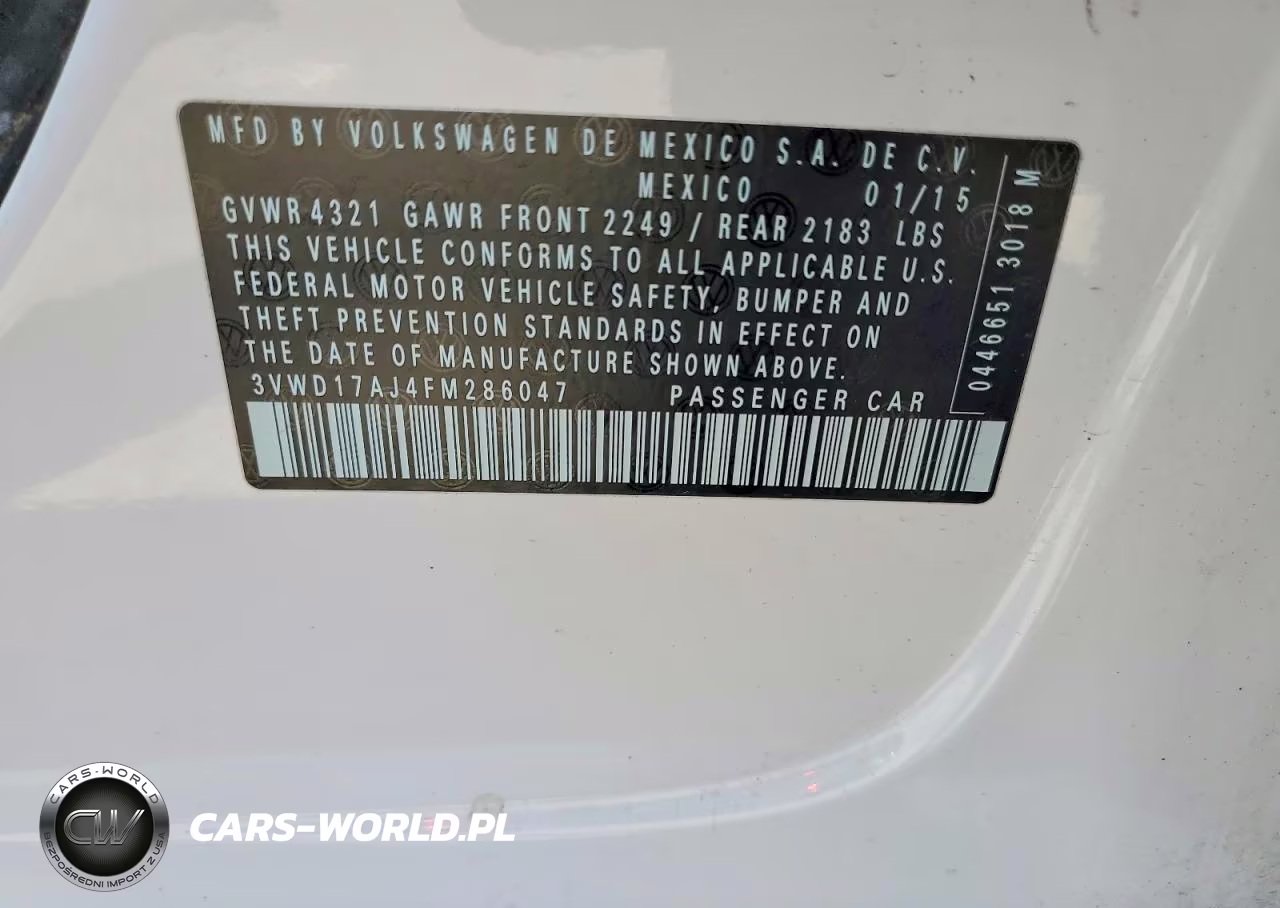 2015 Volkswagen Jetta Se VIN:3VWD17AJ4FM286047 - 12