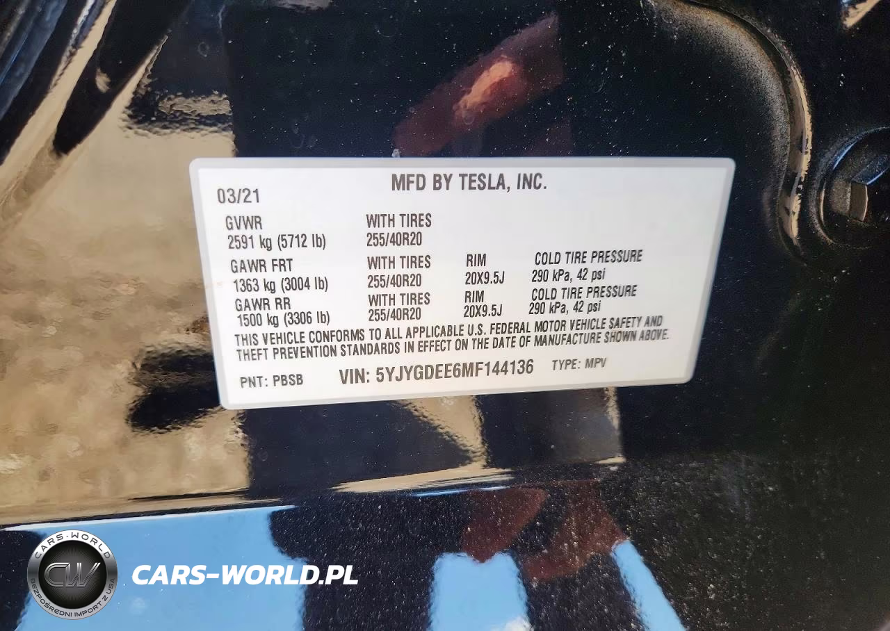 2021 Tesla Model Y VIN:5YJYGDEE6MF144136 - 12
