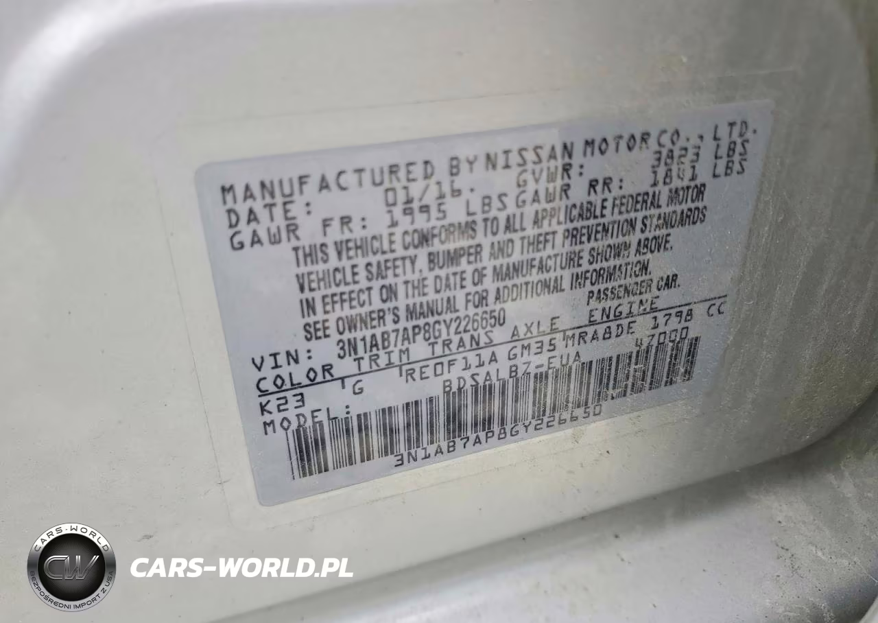 2016 Nissan Sentra S VIN:3N1AB7AP8GY226650 - 12