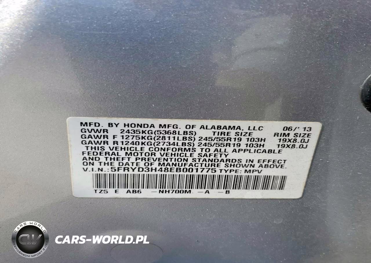 2014 Acura Mdx Technology VIN:5FRYD3H48EB001775 - 13