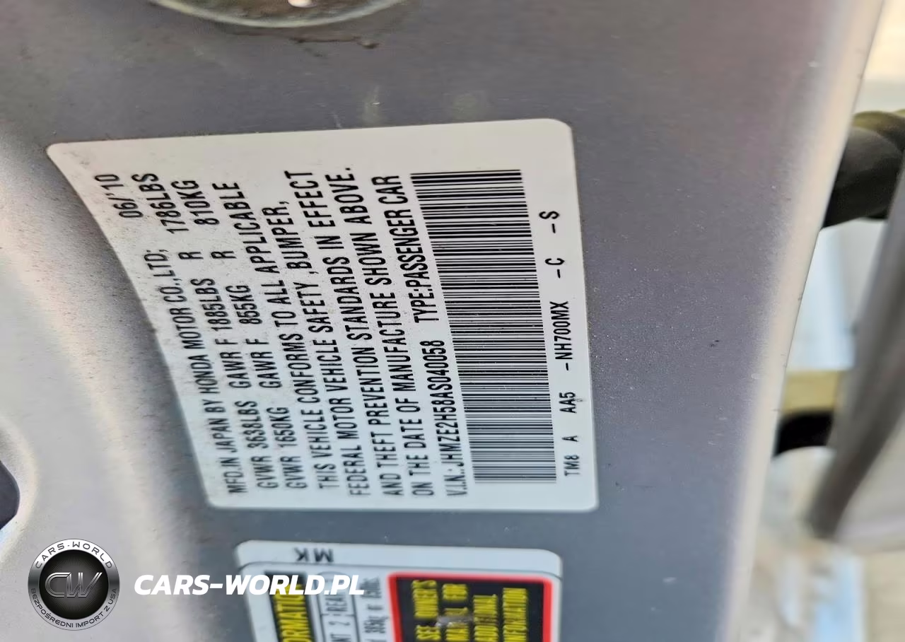 2010 Honda Insight Lx VIN:JHMZE2H58AS040058 - 13