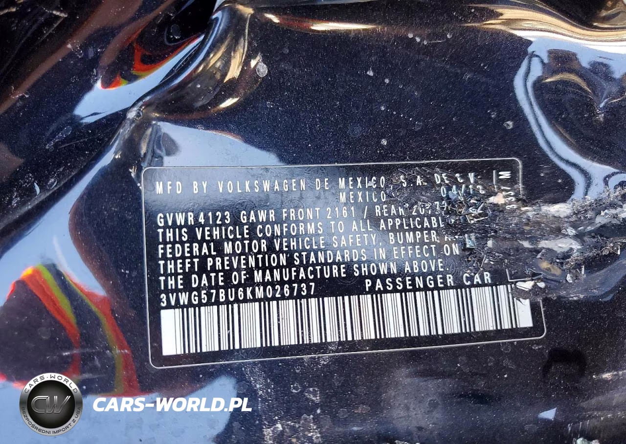 2019 Volkswagen Jetta Sel Premium VIN:3VWG57BU6KM026737 - 12