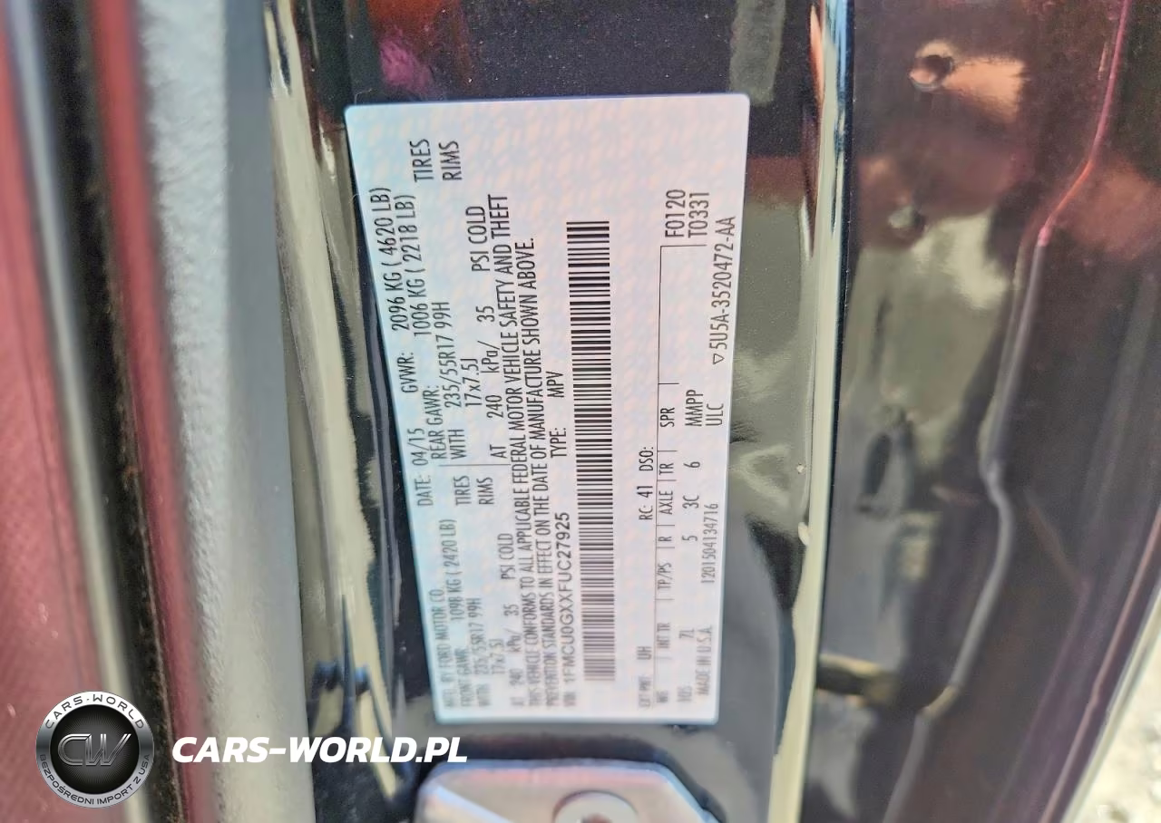 2015 Ford Escape Se VIN:1FMCU0GXXFUC27925 - 13