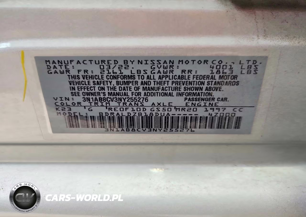 2022 Nissan Sentra Sv VIN:3N1AB8CV3NY255276 - 12