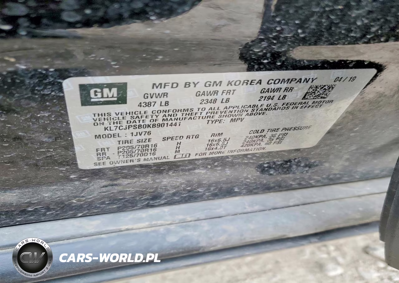 2019 Chevrolet Trax 1Lt VIN:KL7CJPSB0KB901441 - 13