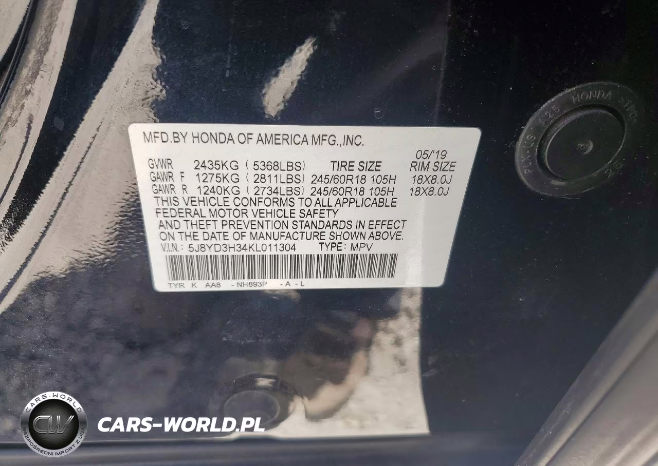 2019 Acura Mdx VIN:5J8YD3H34KL011304 - 12